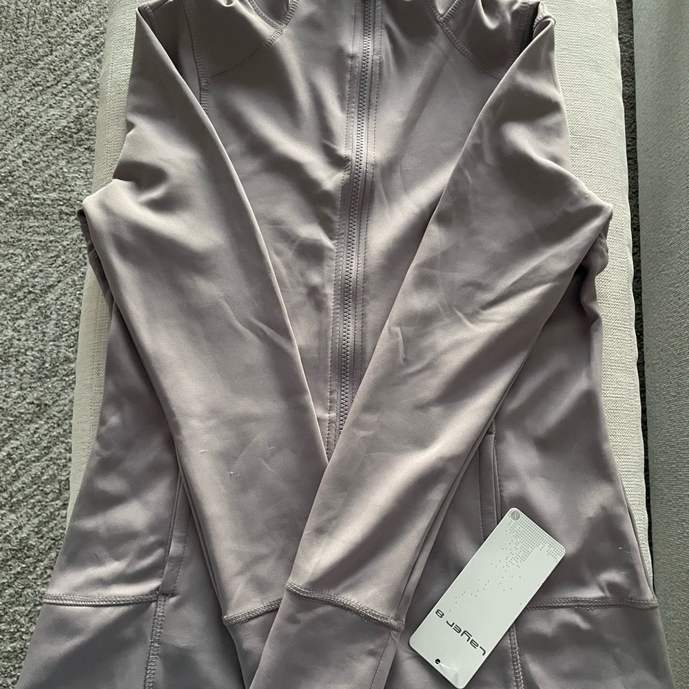 BNWT Soft Gray Zip-Up Athletic Jacket
